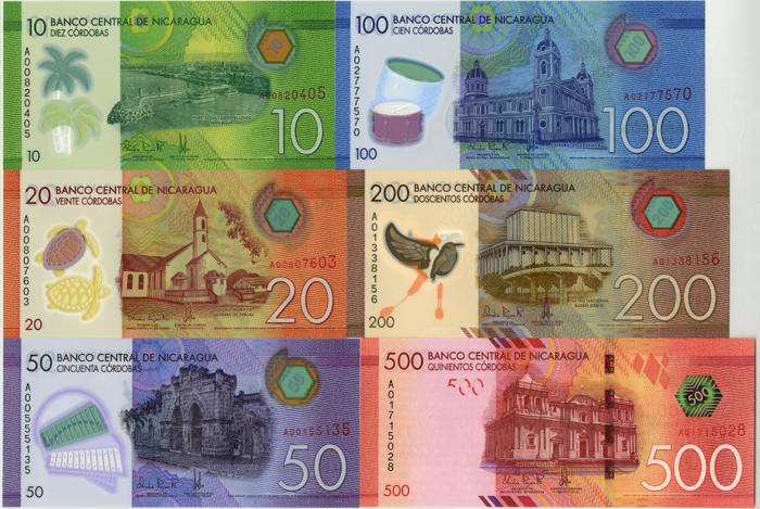 Nicaragua - Set of 6 P-New - Foreign Paper Money